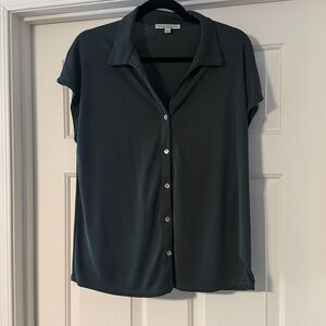 Women’s Dark Green Button-Up Shirt